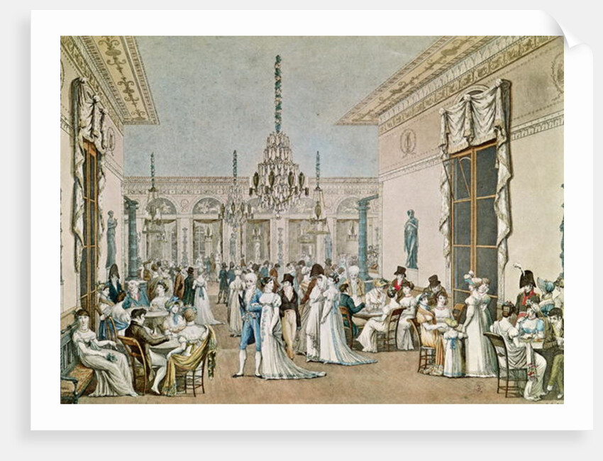 The Cafe Frascati in 1807 by Philibert Louis Debucourt