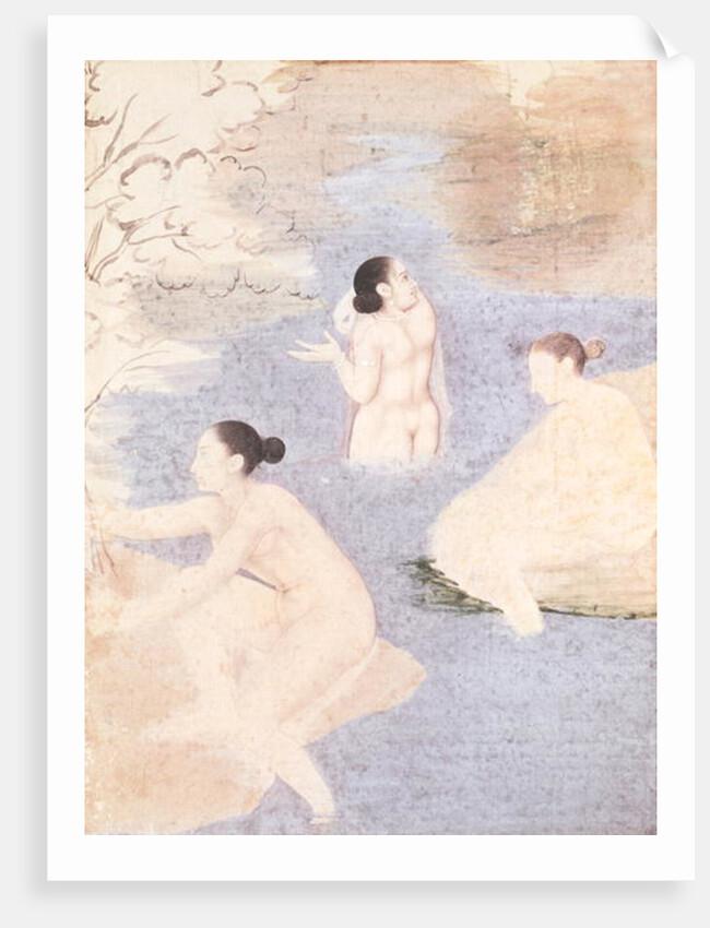 Three Bathers by Indian School