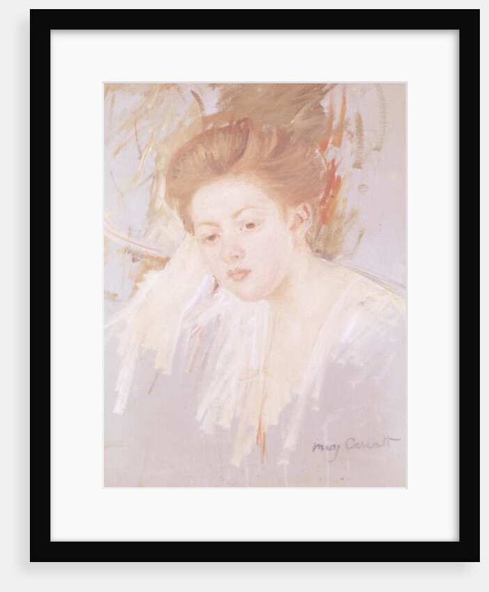 Head of a Young Girl by Mary Stevenson Cassatt