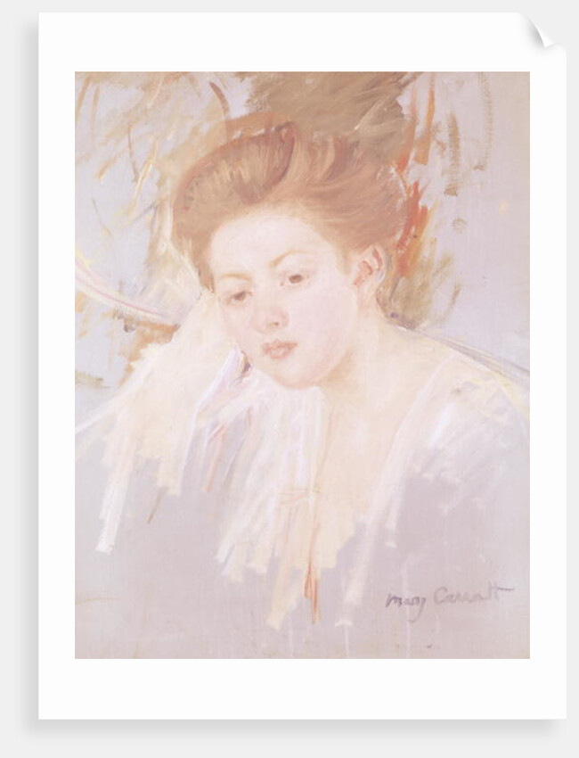 Head of a Young Girl by Mary Stevenson Cassatt