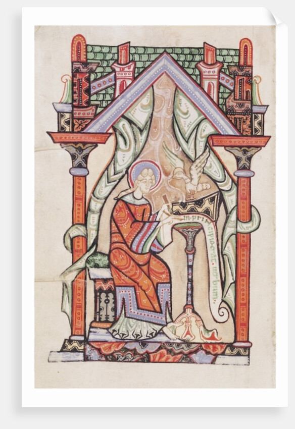 Ms 75 fol.63v St. John the Evangelist by French School
