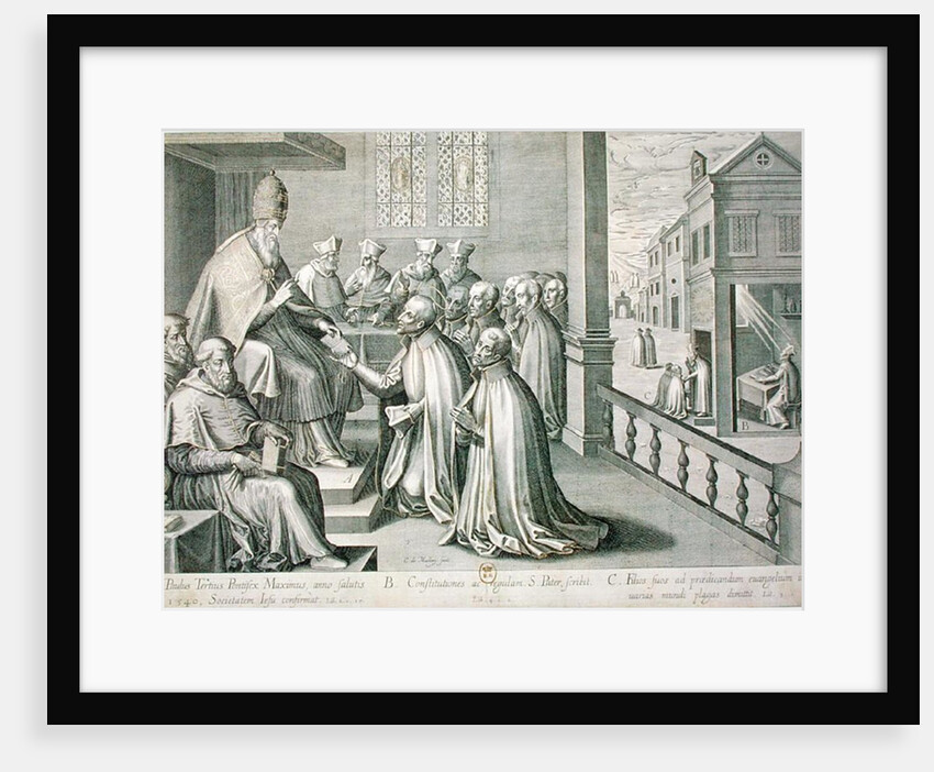 Pope Paul III Receiving the Rule of the Society of Jesus, 1540 by C. Malloy
