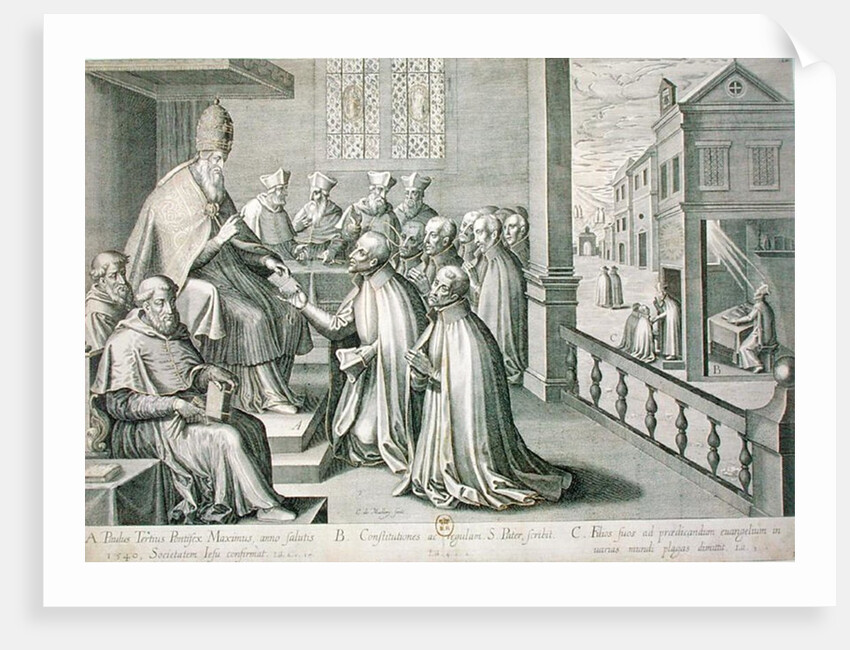 Pope Paul III Receiving the Rule of the Society of Jesus, 1540 by C. Malloy