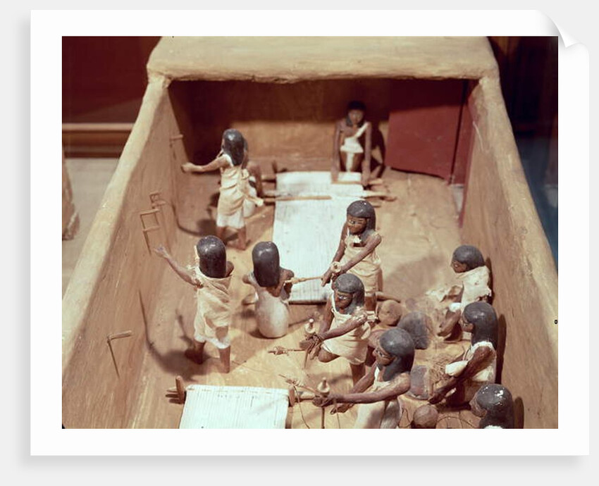 Funerary model of a textile workshop by Egyptian 11th Dynasty