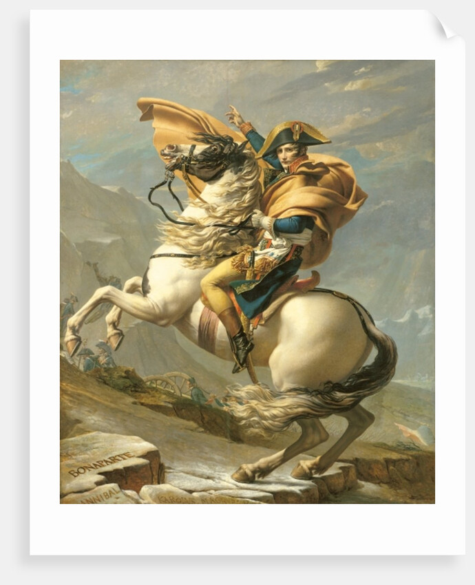Napoleon Crossing the Alps at the St Bernard Pass, 20th May 1800, c.1800-01 by Jacques Louis David