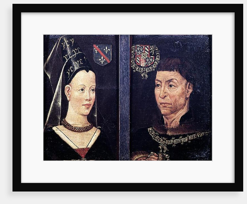 Double portrait of Charles le Temeraire Duke of Burgundy and his wife, Isabelle de Bourbon by Flemish School