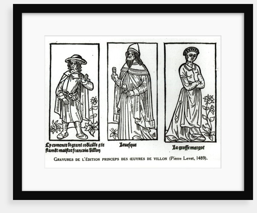 Francois Villon Bishop Thibaud d'Auxigny and Le Grosse Margor by French School