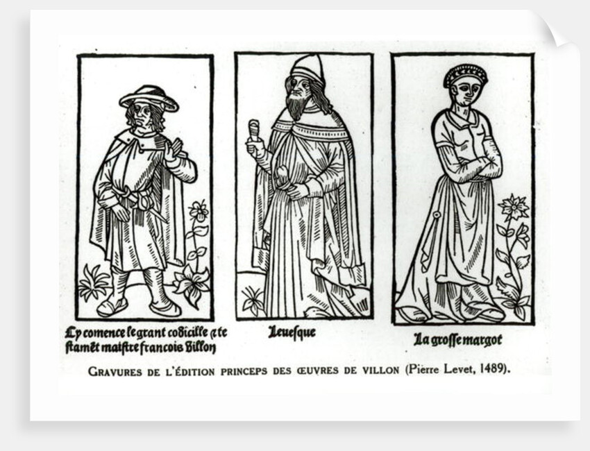 Francois Villon Bishop Thibaud d'Auxigny and Le Grosse Margor by French School