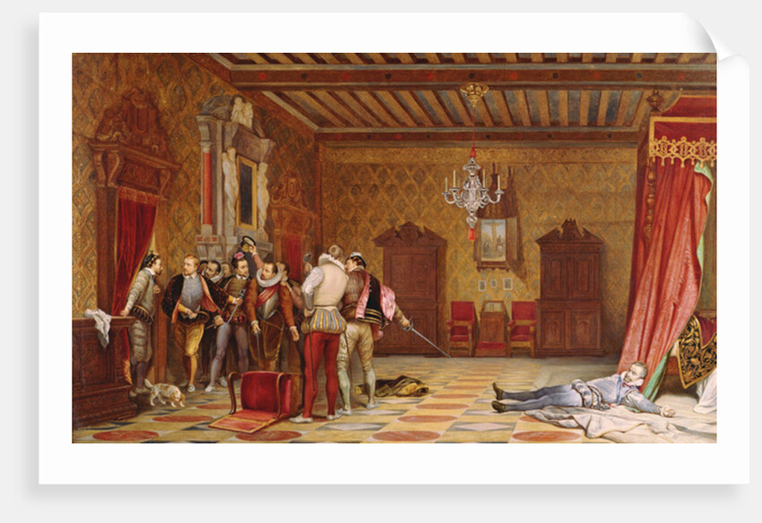 The Assassination of Henri de Lorraine duc de Guise, 1834 by Hippolyte Delaroche