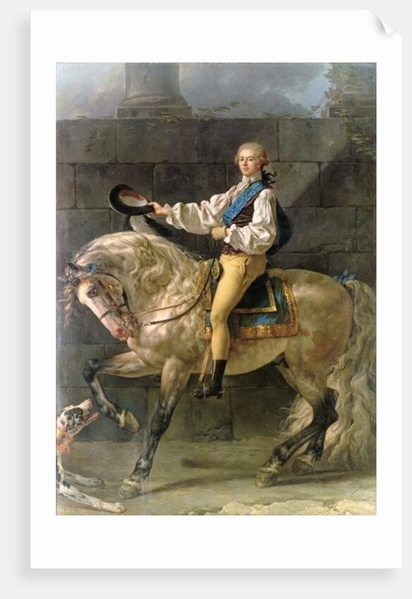 Equestrian Portrait of Stanislas Kostka Potocki 1781 by Jacques Louis David