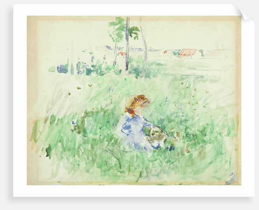 Young Girl Seated on the Lawn, 1882 by Berthe Morisot