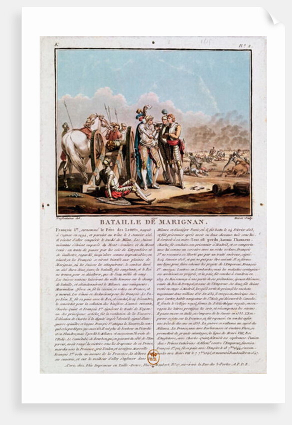 Episode of the Battle of Marignan, 14th September 1515, 1790 by Desfontaines