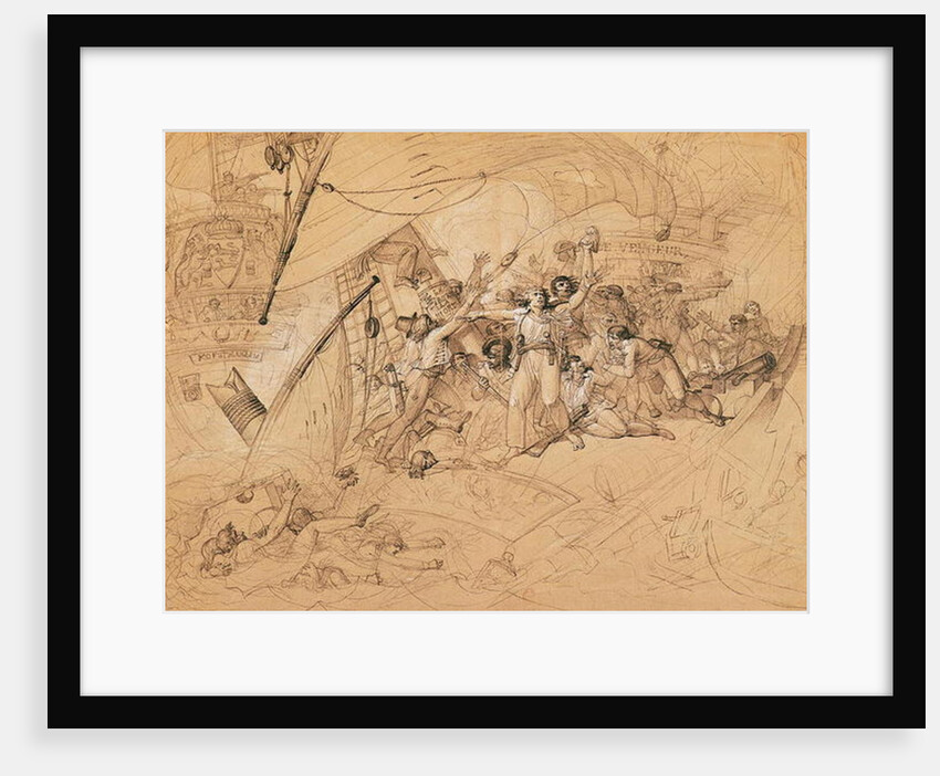 Le Vengeur du Peuple Sinking at the Battle of Ouessant, 1st June 1794 by Louis Lafitte