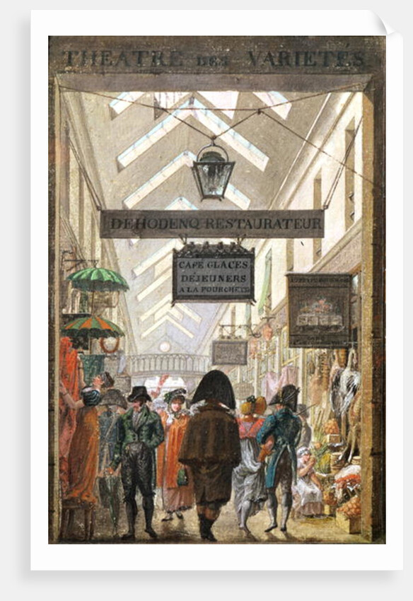 The Passage des Varietes, Paris by French School