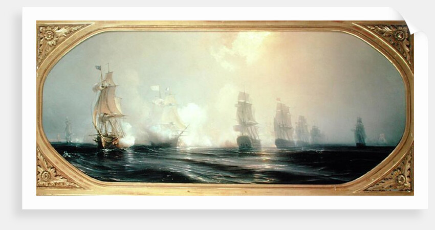 Naval Battle in Chesapeake Bay, 3rd September 1781, 1848 by Jean Antoine Theodore Gudin