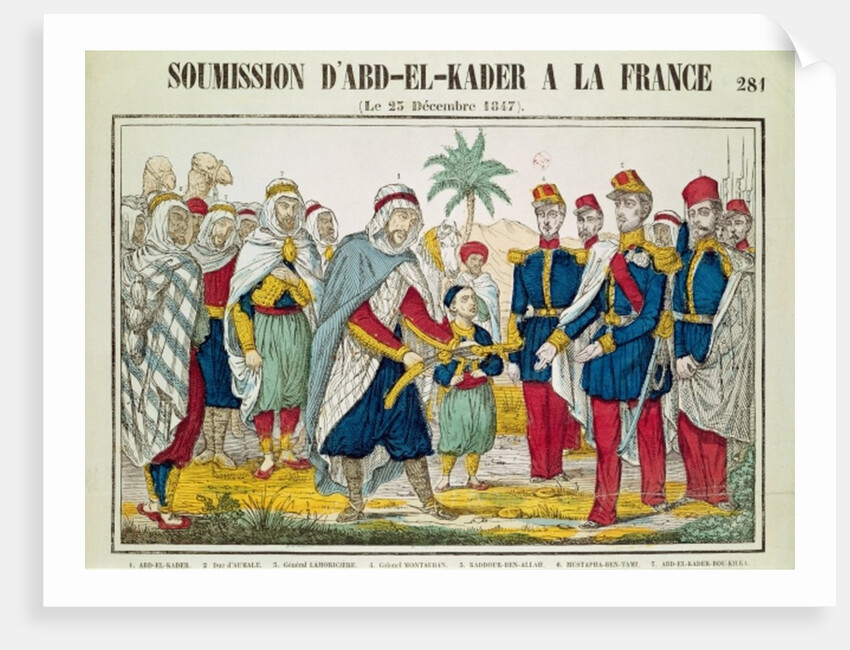 Submission of Abd el-Kader to Henri d'Orleans Duke of Aumale, 23rd December 1847 by French School