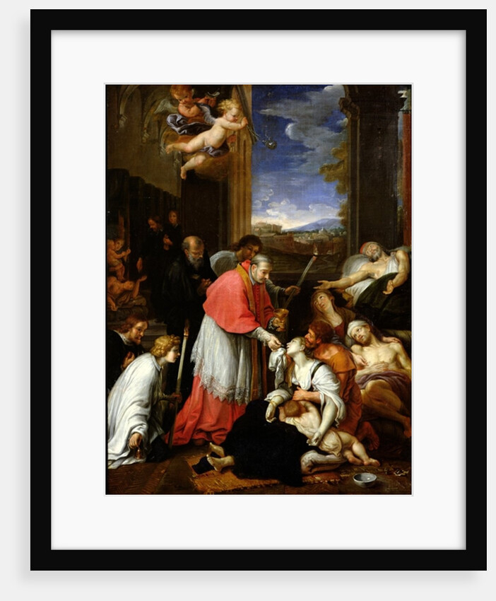 St. Charles Borromeo Administering the Sacrament to Plague Victims in Milan in 1576 by Pierre Mignard