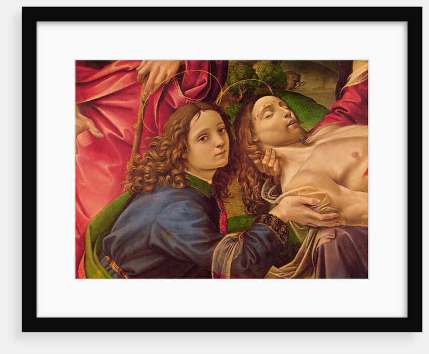 The Lamentation of Christ, detail of the head of Christ and St. John the Baptist by Capponi