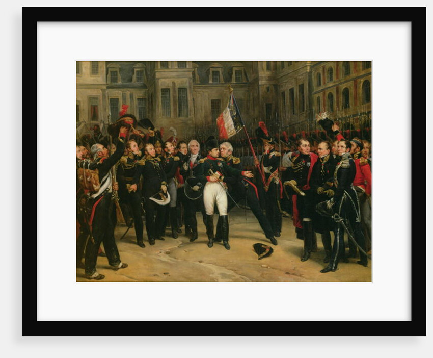 Napoleon I Bidding Farewell to the Imperial Guard in the Cheval-Blanc Courtyard at the Chateau de Fontainebleau, 20th April 1814, 1825 by Antoine Alphonse Montfort