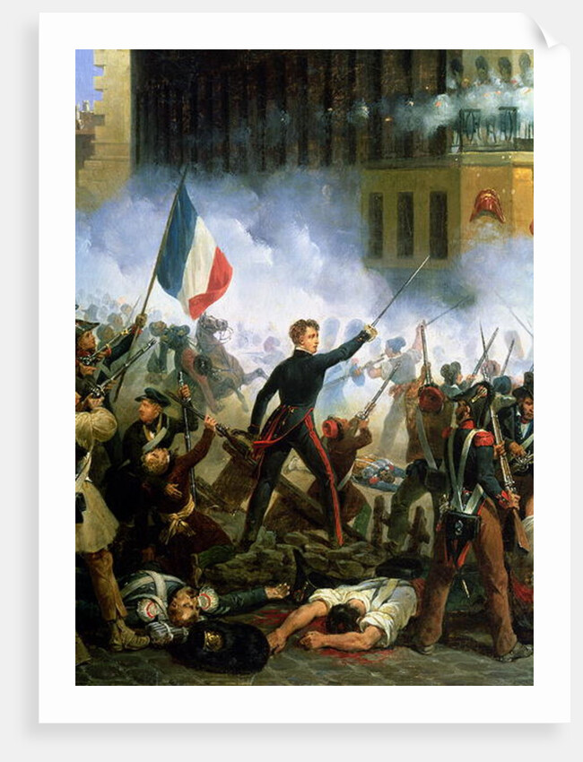 Battle in the Rue de Rohan, 28th July 1830, 1831 by Hippolyte Lecomte