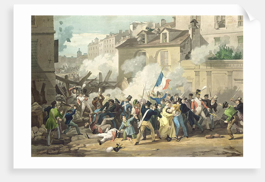 Defence of a Barricade, 29th July 1830 by French School