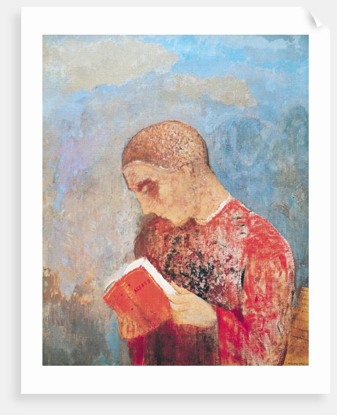 Alsace or, Monk Reading, c.1914 by Odilon Redon