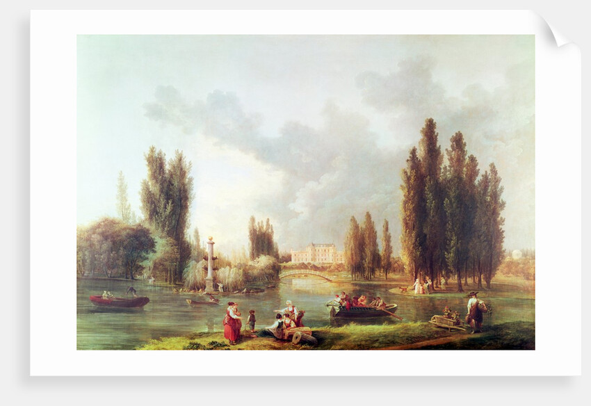The Park and Chateau at Mereville by Hubert Robert