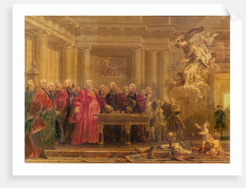 The Magistrates of Paris Receiving News of the Peace, 21st June 1763 by Noel Halle