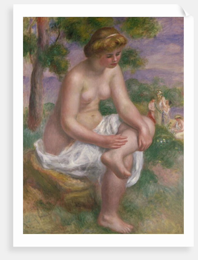 Seated Bather in a Landscape or, Eurydice, 1895-1900 by Pierre Auguste Renoir