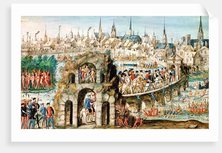 The Royal Entry Festival of Henri II into Rouen, 1st October 1550 by French School