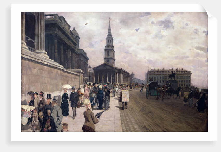 The National Gallery, London, 19th century by Giuseppe or Joseph de Nittis