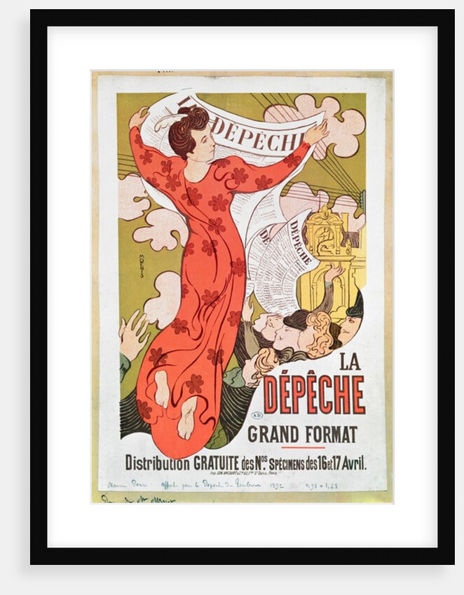 Poster advertising 'La Depeche de Toulouse' newspaper, 1892 by Maurice Denis