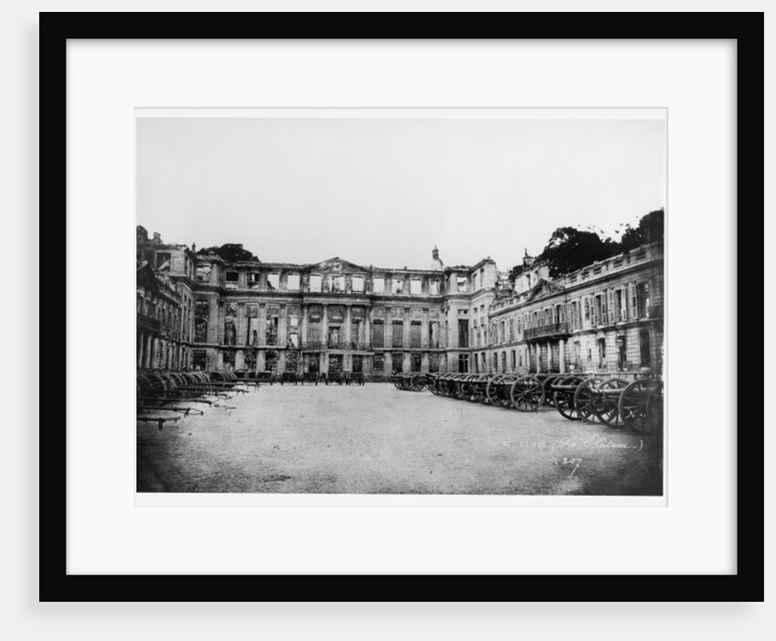 Cannons in the Courtyard of the Chateau de Saint-Cloud, 1870-1881 by Adolphe Giraudon