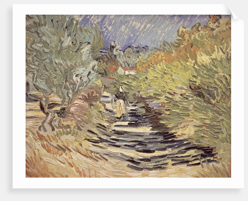 A Road in St. Remy with Female Figures, 1889 by Vincent van Gogh