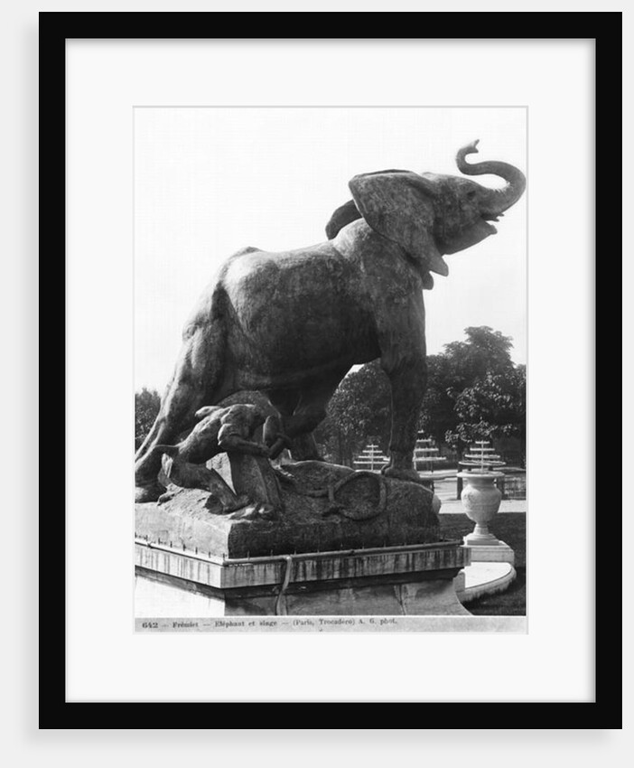 Young Elephant caught in a trap, in front of the first Trocadero Palace constructed for the Universal Exhibition in 1878, 1878 by Emmanuel Fremiet