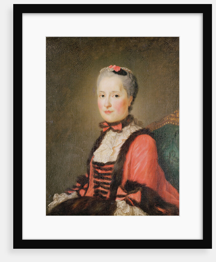 La Dauphine Marie-Josephe de Saxe attributed to Jean Marc Nattier or Jean Baptiste Perroneau by French School