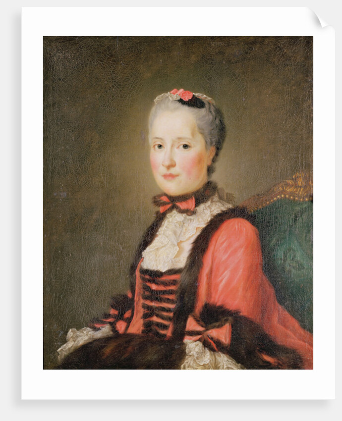 La Dauphine Marie-Josephe de Saxe attributed to Jean Marc Nattier or Jean Baptiste Perroneau by French School