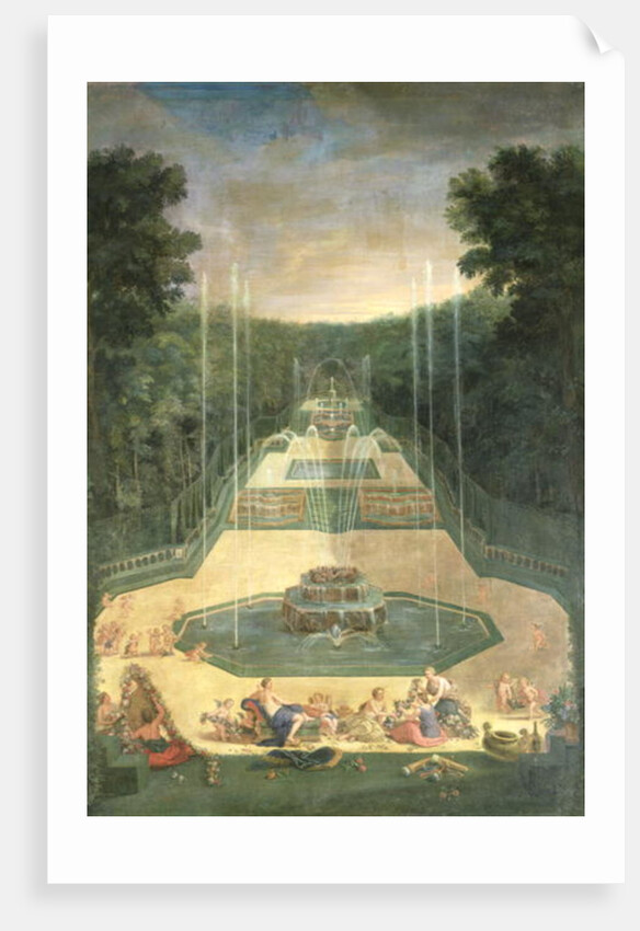 The Groves of Versailles. View of the Three Fountains with Venus and Cherubs Practising with Bows and Arrows, 1688 by Jean the Younger Cotelle