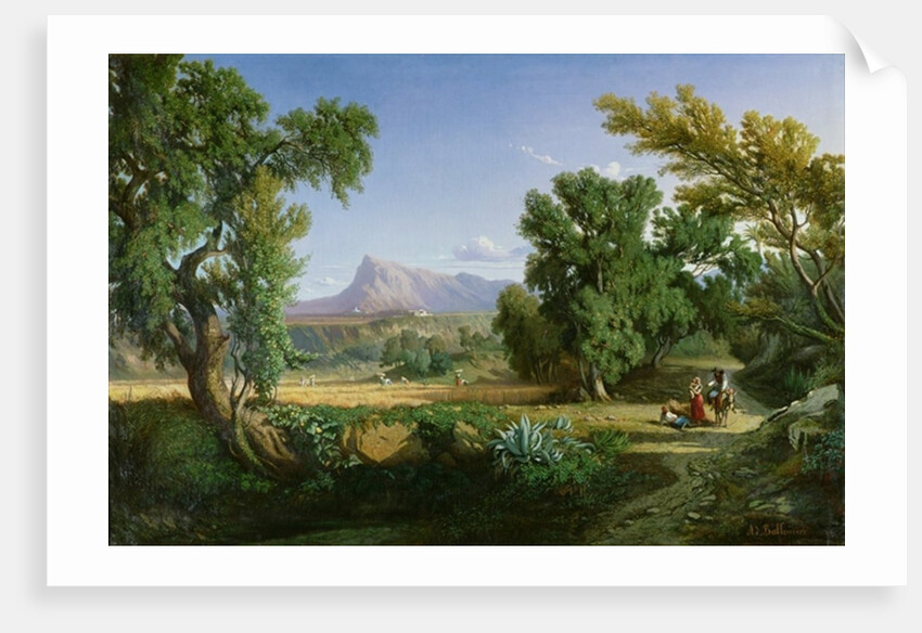 Outskirts of Valdemusa, Majorca, 1847 by Adolphe Paul Emile Balfourier