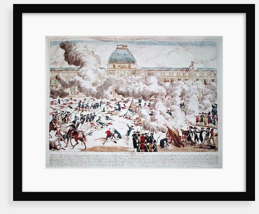 Attack on the Tuileries, 10th August 1792 by French School