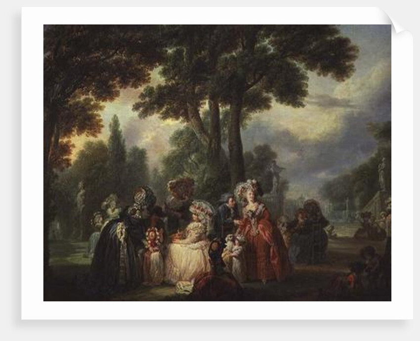 A Meeting in the Park by Francois Louis Joseph Watteau