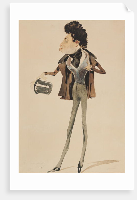 Caricature of Alexander Dumas Pere by Pierre Luc Charles Ciceri