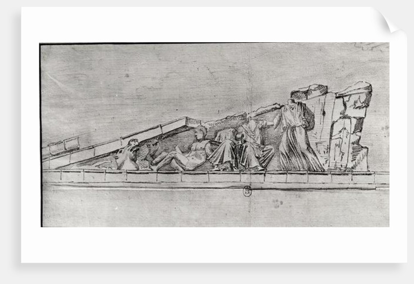 Study of the frieze from a pediment of the Parthenon by Jacques Carrey