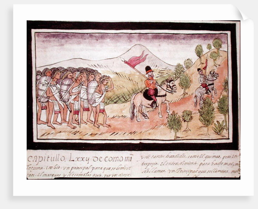 Fol.204v The Totonac Indians Helping the Conquistadors to Transport Materials, 1579 by Diego Duran