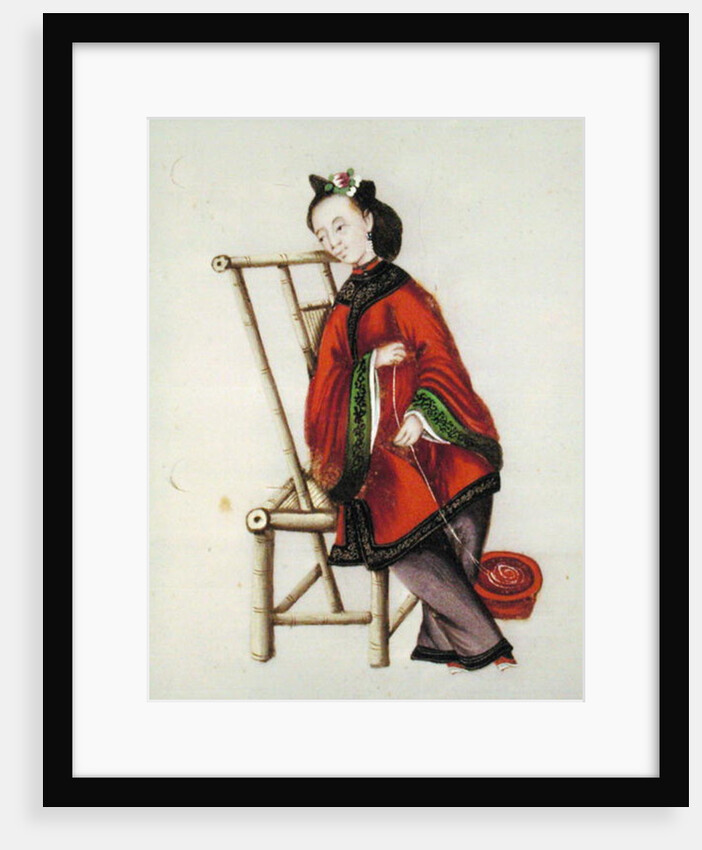 Woman Spinning, Qianlong Period by School Chinese