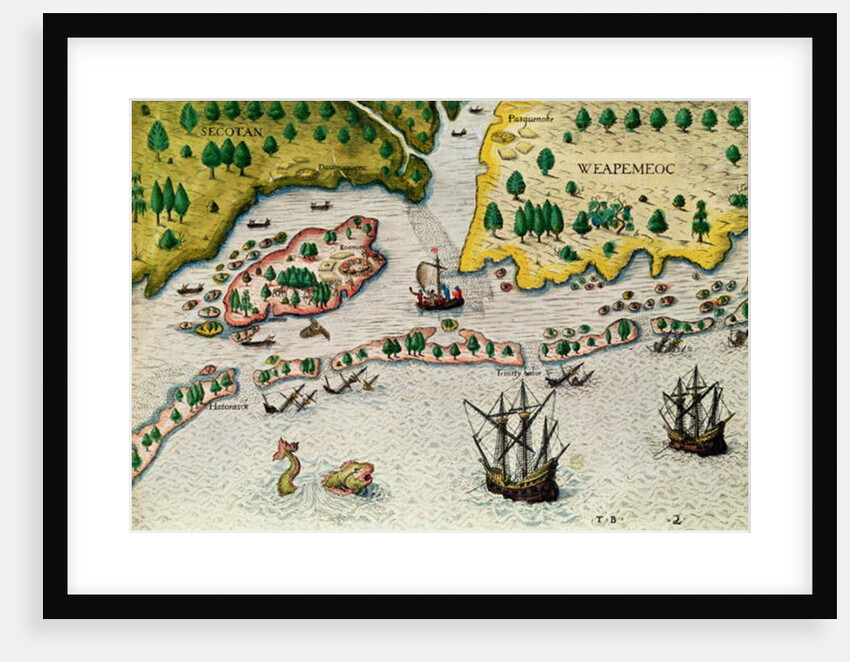 The Arrival of the English in Virginia by Theodor de Bry