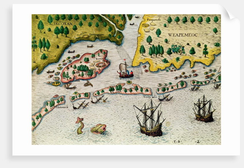The Arrival of the English in Virginia by Theodor de Bry