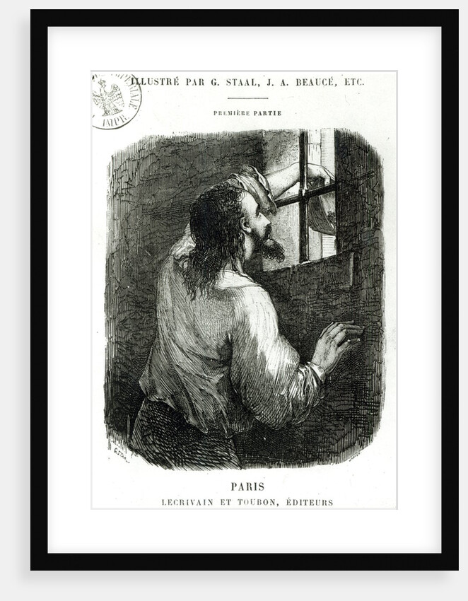 Edmond Dantes imprisoned in the Chateau d'If by Pierre Gustave Eugene Staal