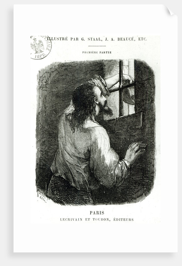 Edmond Dantes imprisoned in the Chateau d'If by Pierre Gustave Eugene Staal