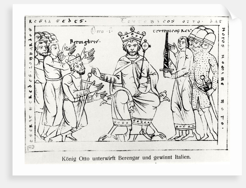 Otto I Submitting to Berenger II and the Triumph of Italy by German School
